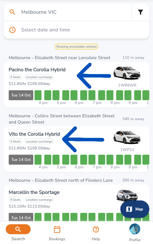 location surcharges for certain areas