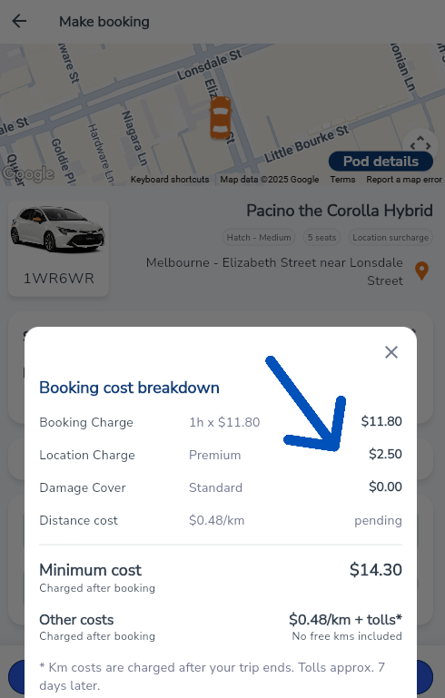 location surcharges in the city of melbourne